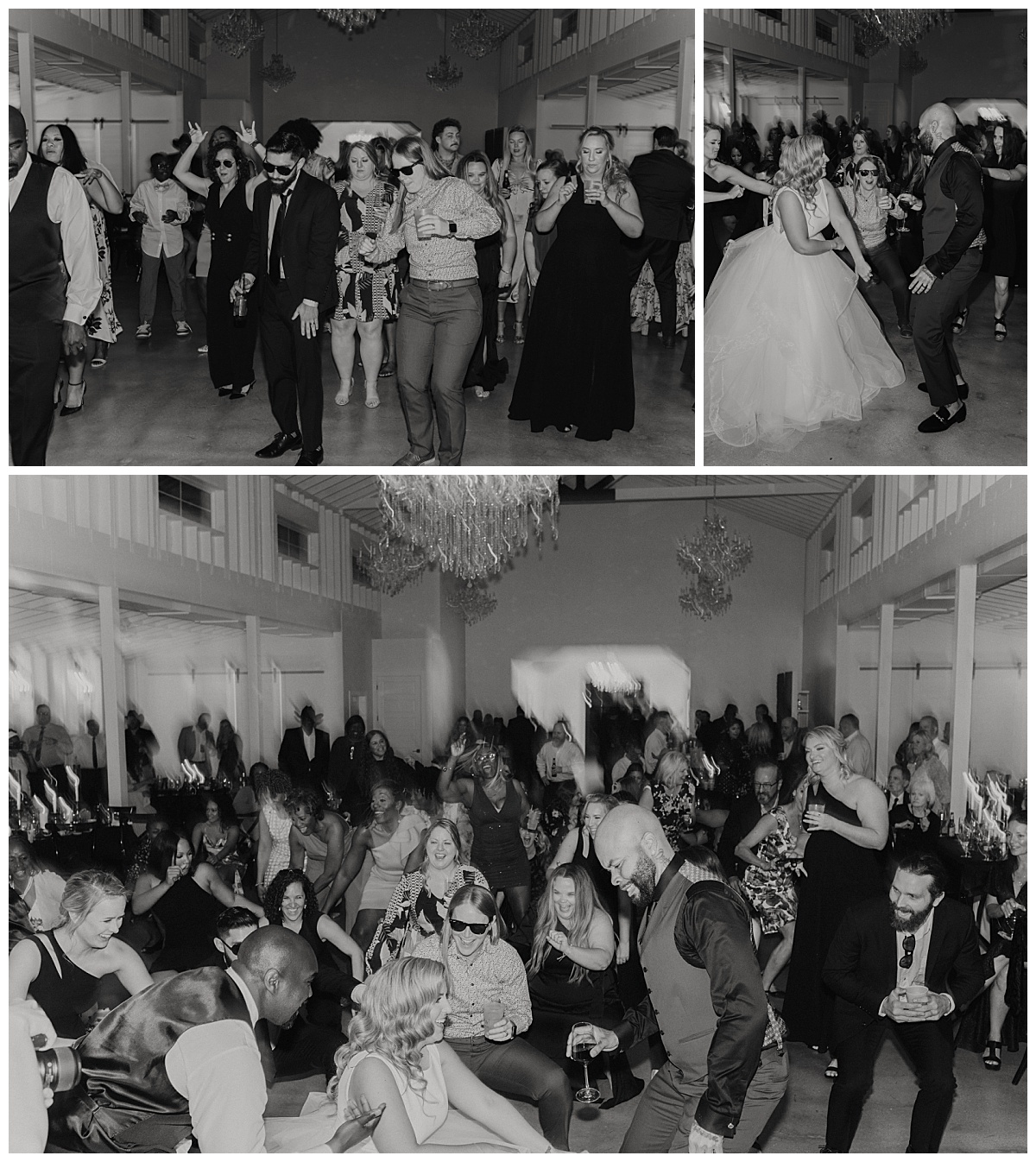 guests dance during the reception at Posey Meadows ceremony