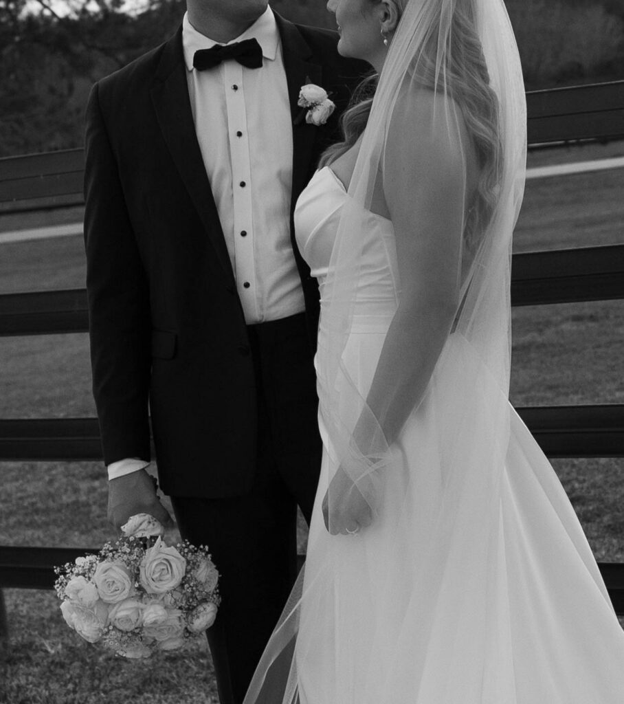 Bride and groom golden hour portraits at Sandlewood Manor wedding Houston, Texas