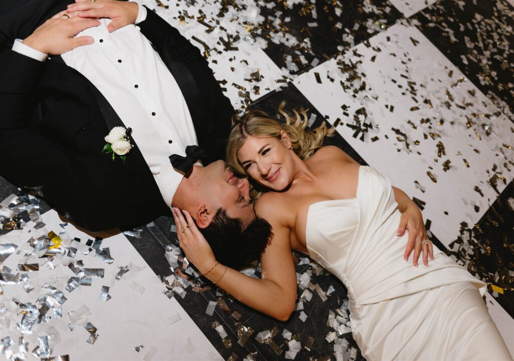 dancing and reception party photos from wedding at sandlewood manor in houston, texas